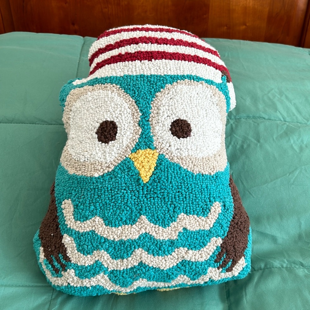 JCPenney Santa Owl throw pillow